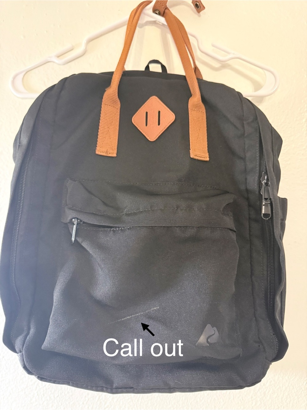 Quiksilver Black Backpack with Tan Accents-Unisex